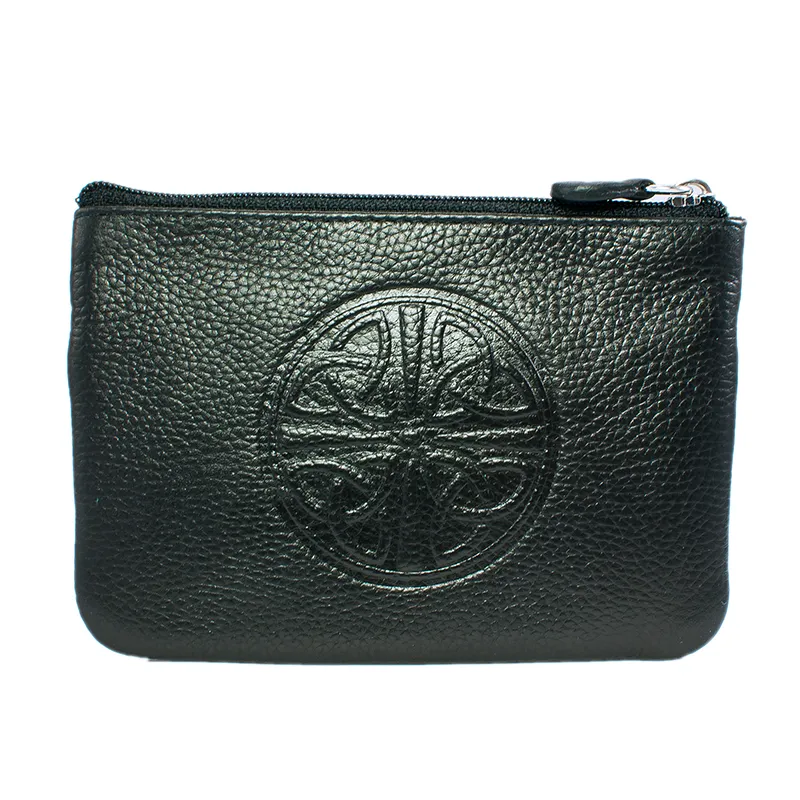 Celtic Cross Leather Coin Purse 