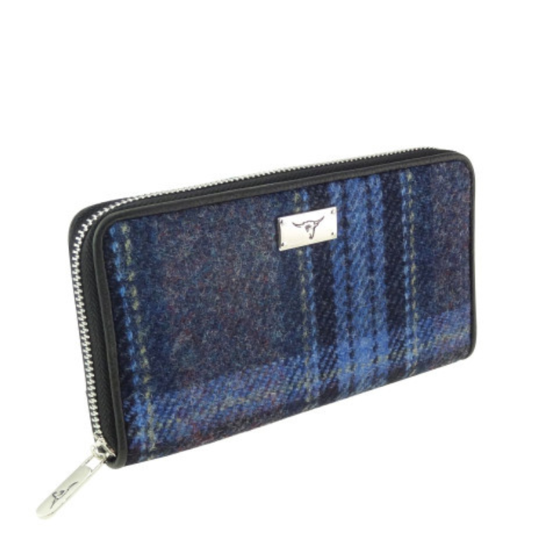 Women's Handwoven Harris Tweed Zip Wallet view 14