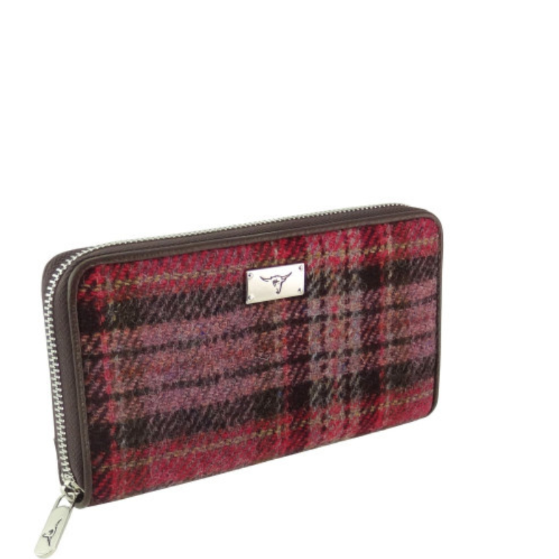 Women's Handwoven Harris Tweed Zip Wallet view 15