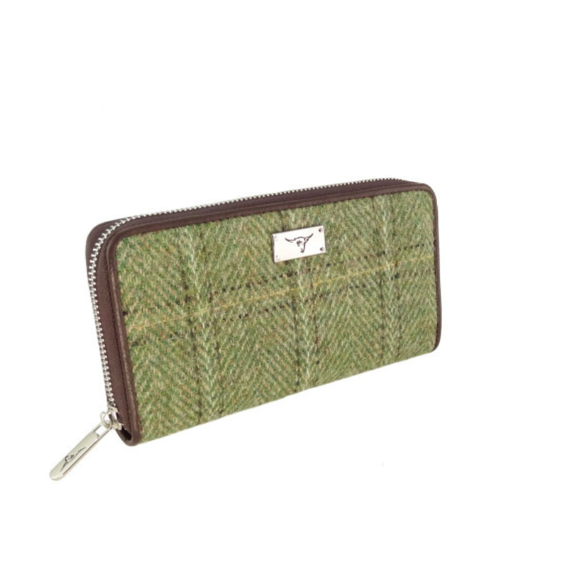 Women's Handwoven Harris Tweed Zip Wallet view 16
