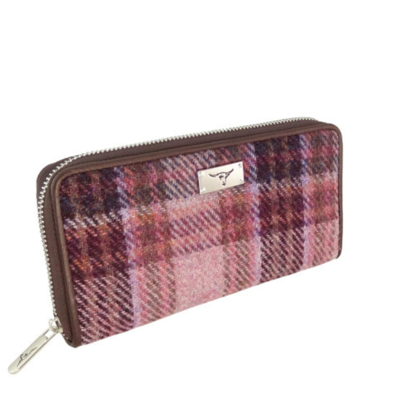 Women's Handwoven Harris Tweed Zip Wallet view 17