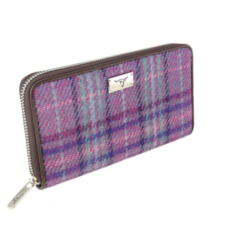 Women's Handwoven Harris Tweed Zip Wallet view 18