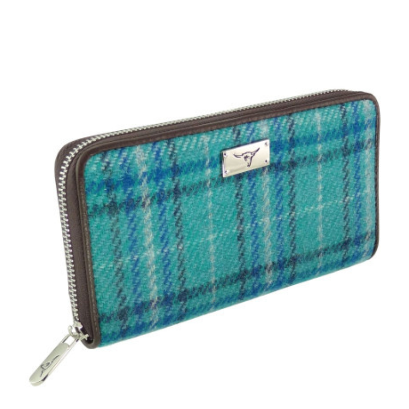 Women's Handwoven Harris Tweed Zip Wallet view 19