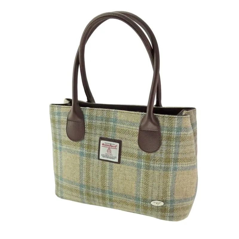 Authentic Harris Tweed Handbag - Beige Stewart Tartan