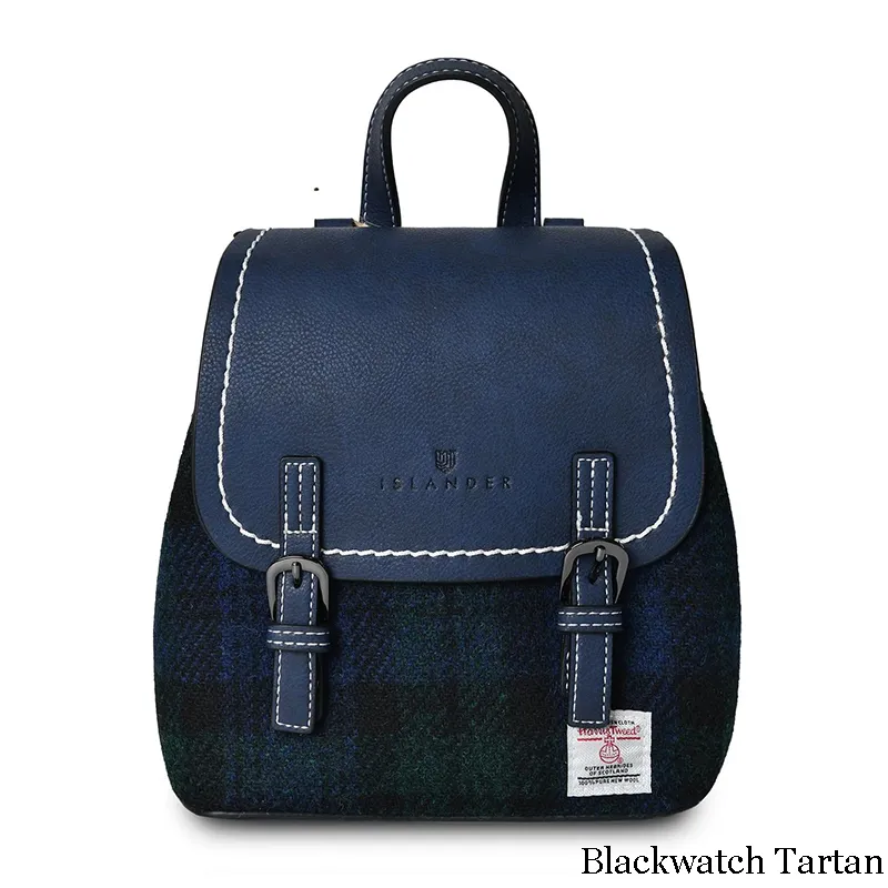 B40249 BLACK WATCH Mini Harris Tweed Jura Backpack Gaelsong