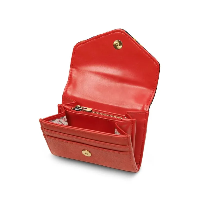 B40251 Handwoven Small Women's Harris Tweed Wallet Royal Stewart Gaelsong