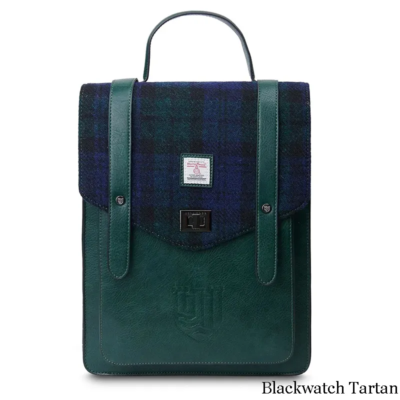 B40256 BLACKWATCH TARTAN Colour Authentic Harris Tweed Highland Backpack Gaelsong