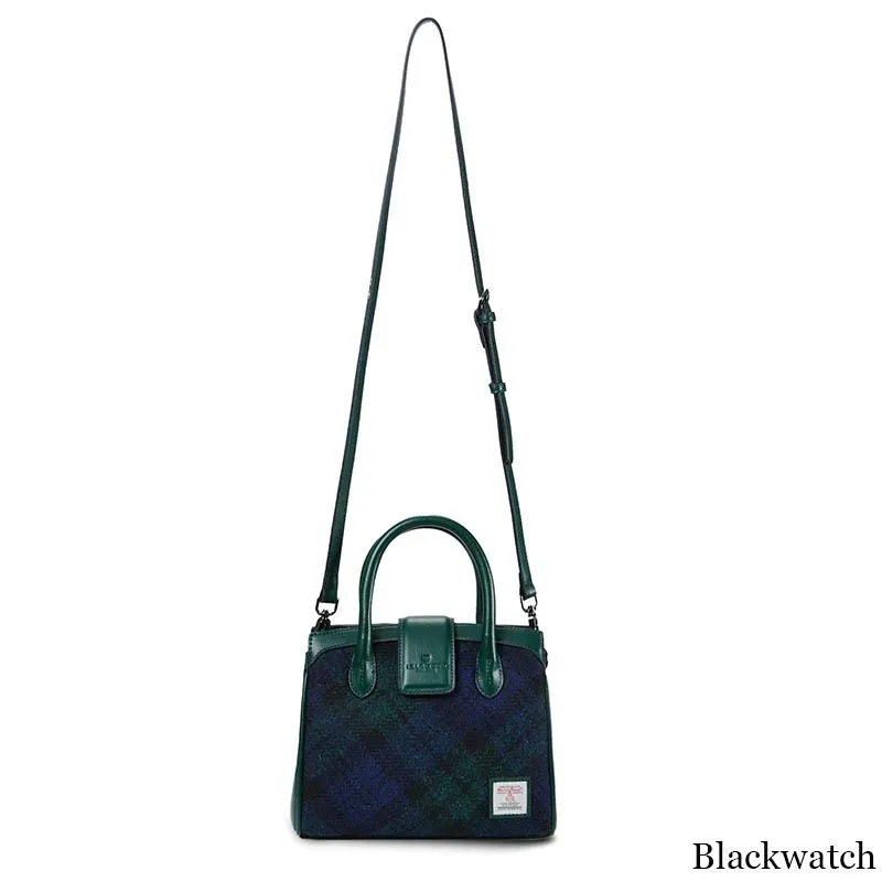 B40258 Authentic Harris Tweed Small Tote Bag Blackwatch Gaelsong