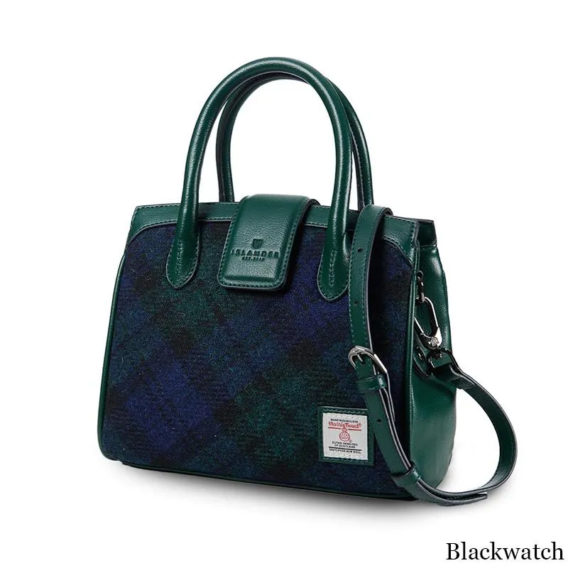 B40258 Authentic Harris Tweed Small Tote Bag Blackwatch Gaelsong