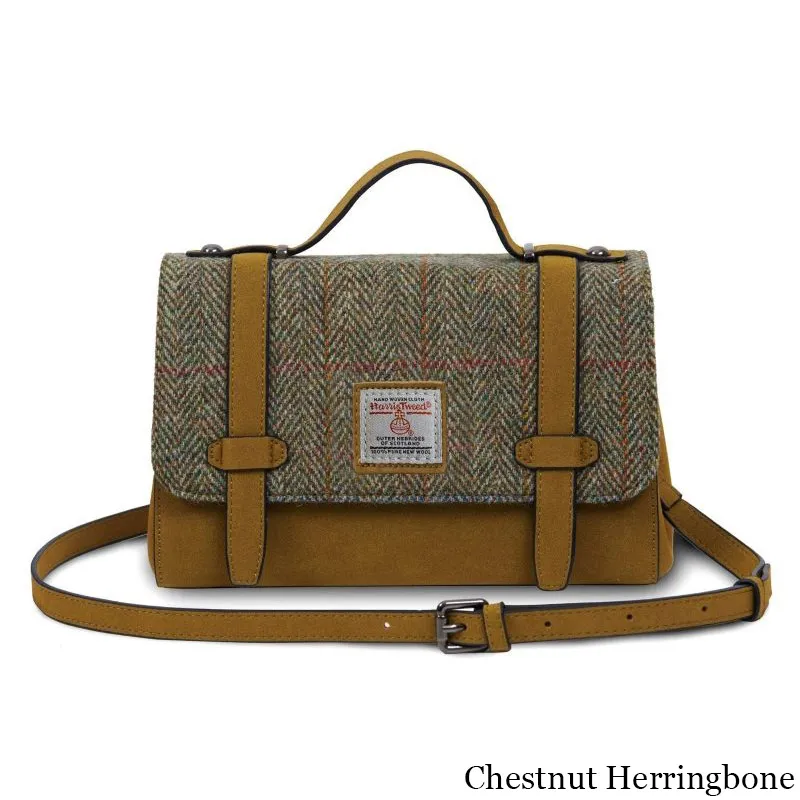Handwoven Genuine Harris Tweed Satchel Bag