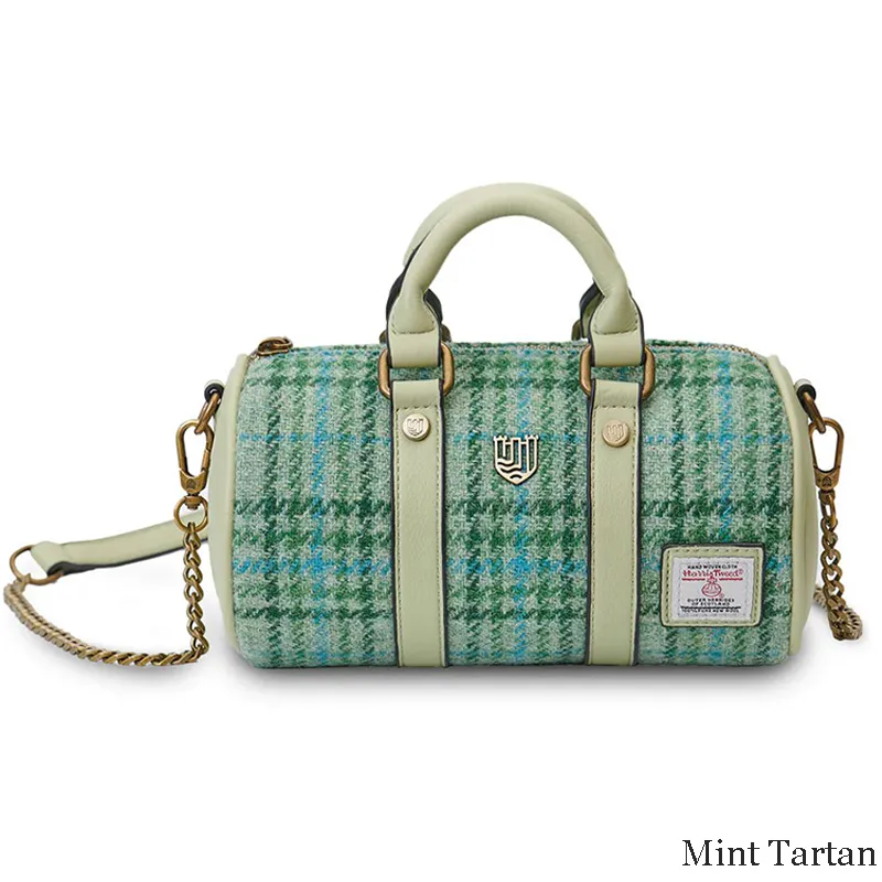 B40267 MINT Colour Handwoven Harris Tweed Duffle Bag Gaelsong