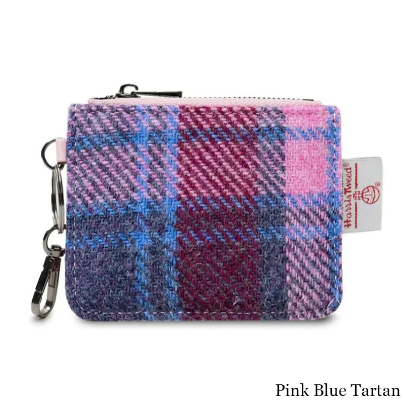Handwoven Harris Tweed Zip Card Wallet