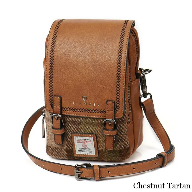 Handmade Ladies Harris Tweed Crossbody Bag- Min