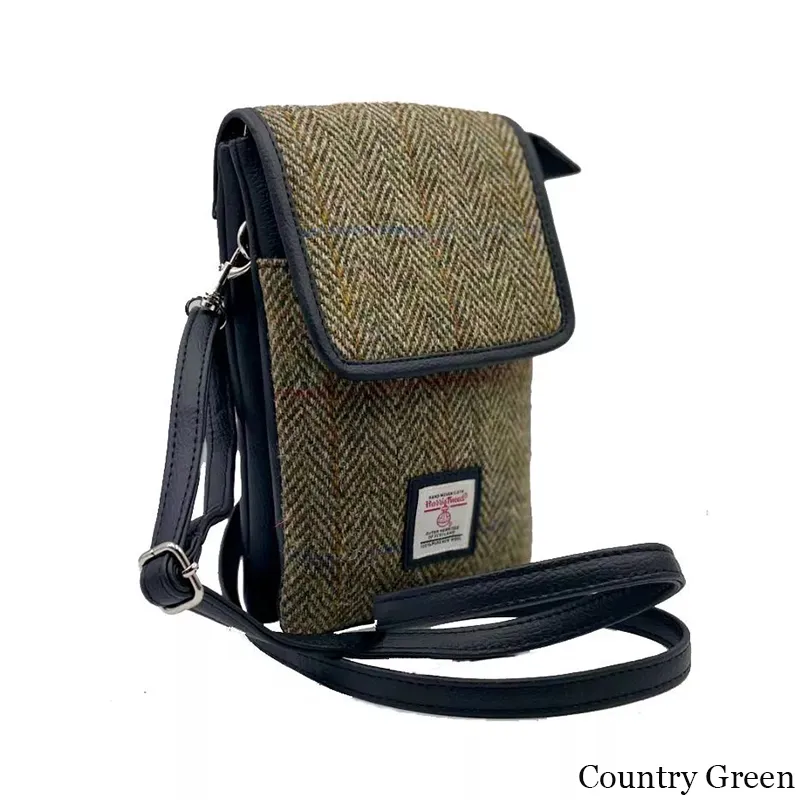 B40277 COUNTRY GREEN Colour Women's Harris Tweed Mini Crossbody Bag Gaelsong