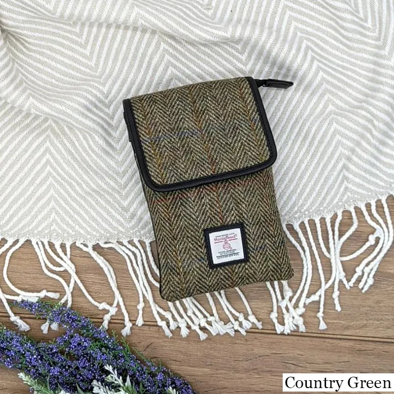 B40277 COUNTRY GREEN Colour Women's Harris Tweed Mini Crossbody Bag Lifestyle Gaelsong