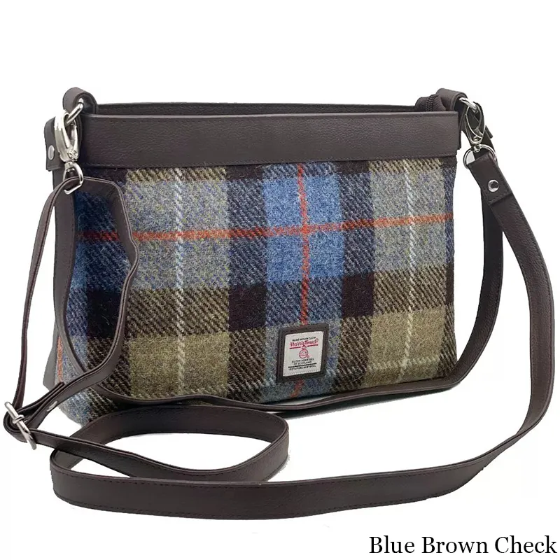 Ladies Large Harris Tweed Square Shoulder Bag