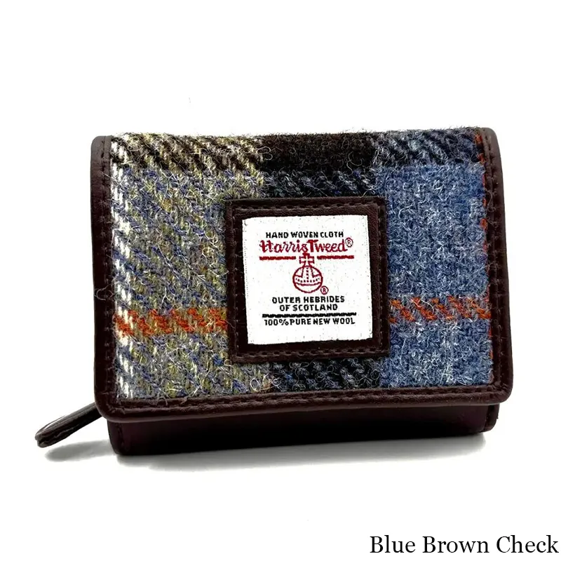Handcrafted Harris Tweed Trifold Wallet