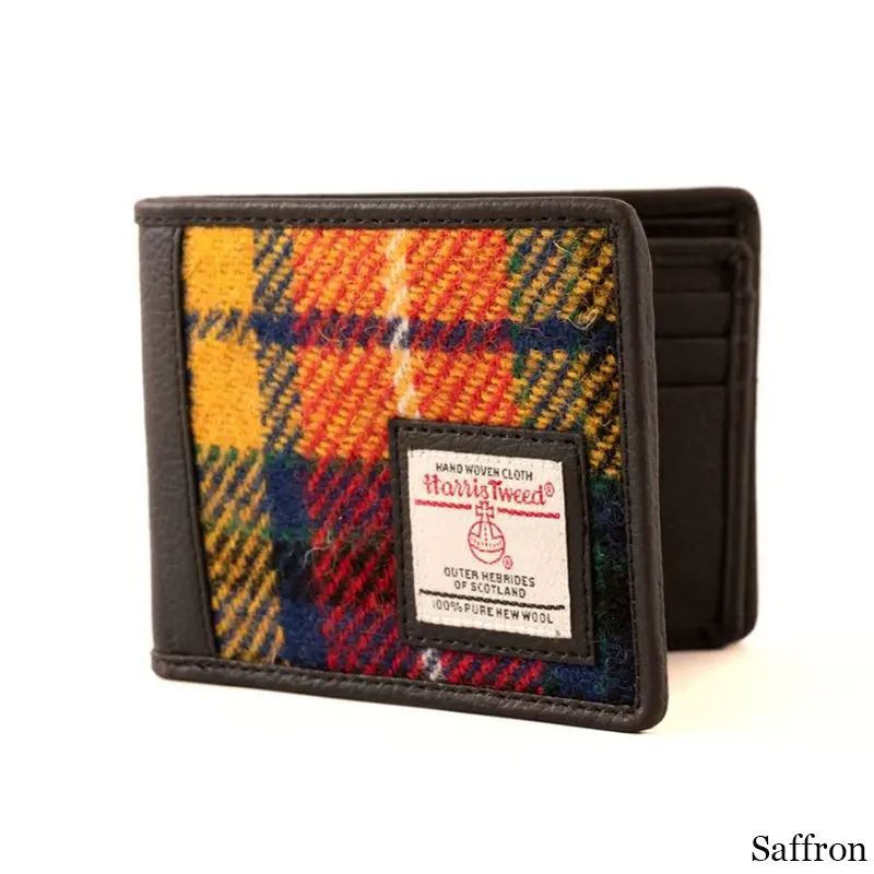 B40287 SAFFRON Colour Genuine Harris Tweed Bifold Wallet for Men Gaelsong