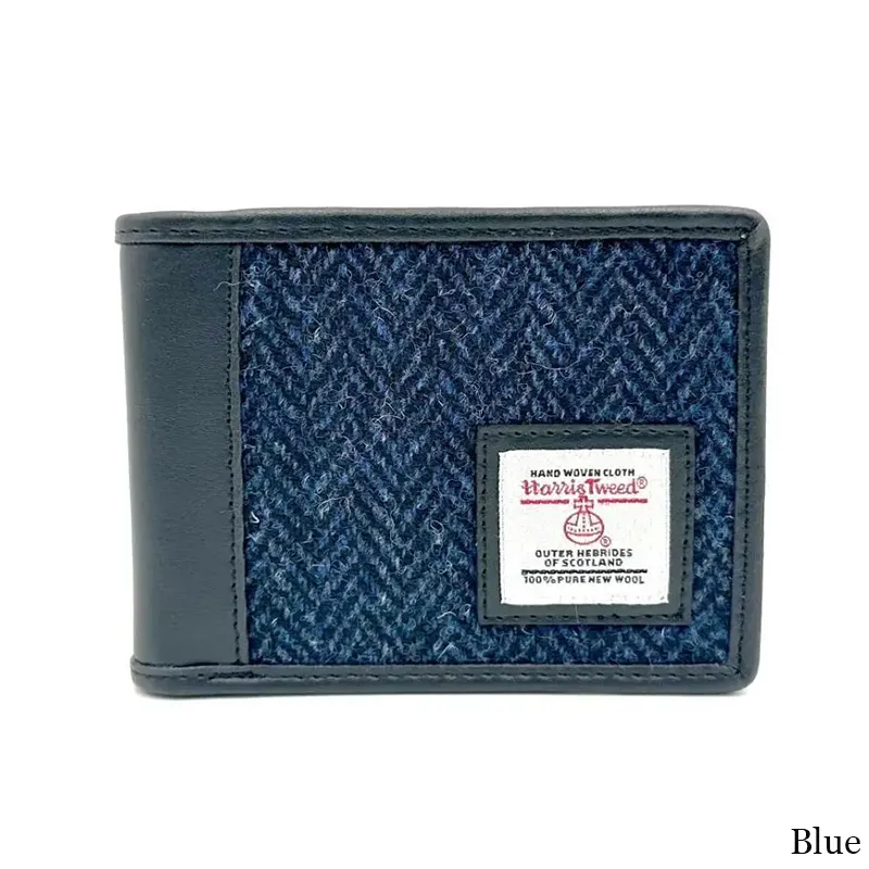 Harris Tweed Trifold Wallet With Coin Pocket