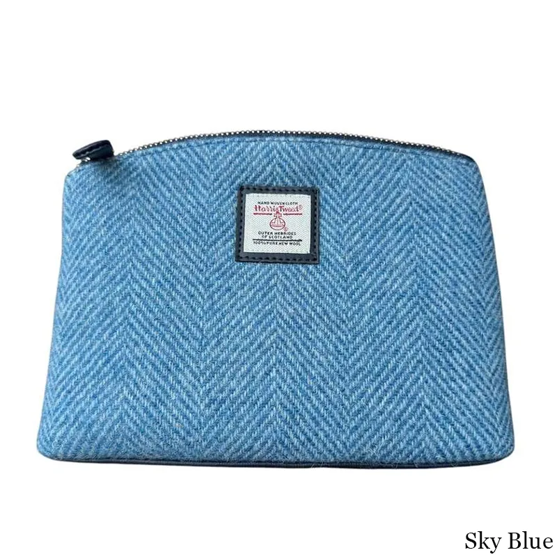 Handwoven Harris Tweed Cosmetic Bag
