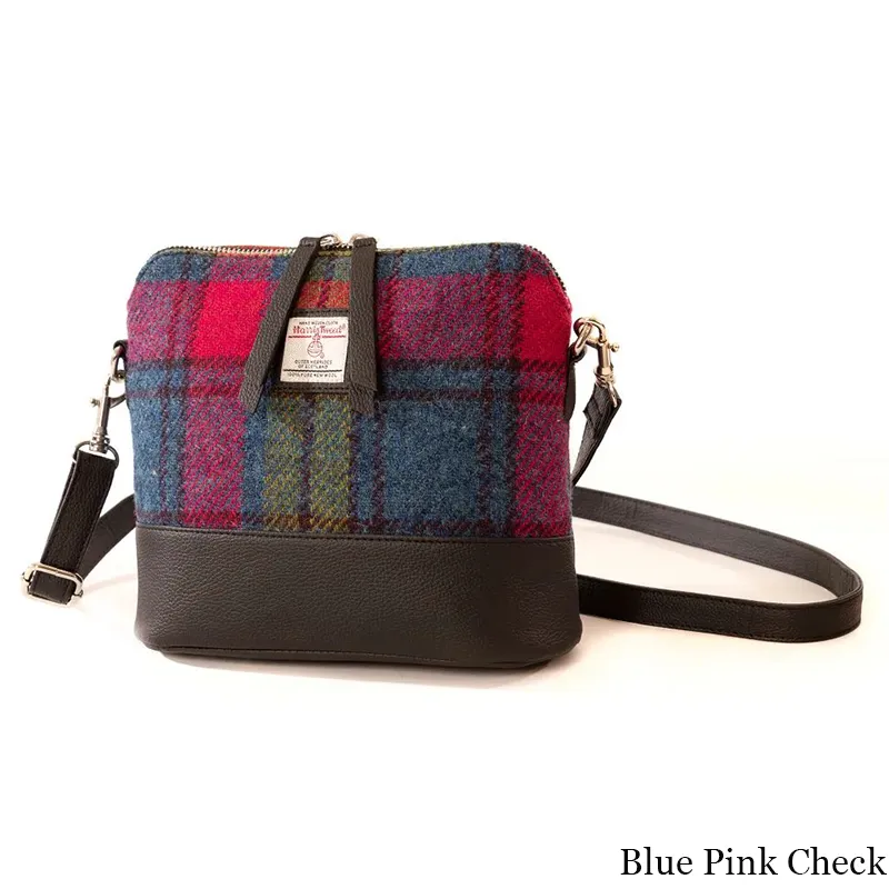 Handmade Harris Tweed Zip Shoulder Bag 
