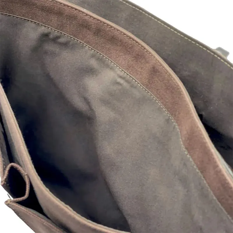 B40297 COUNTRY GREEN Colour Men's Harris tweed Messenger Bag 2 Section Gaelsong