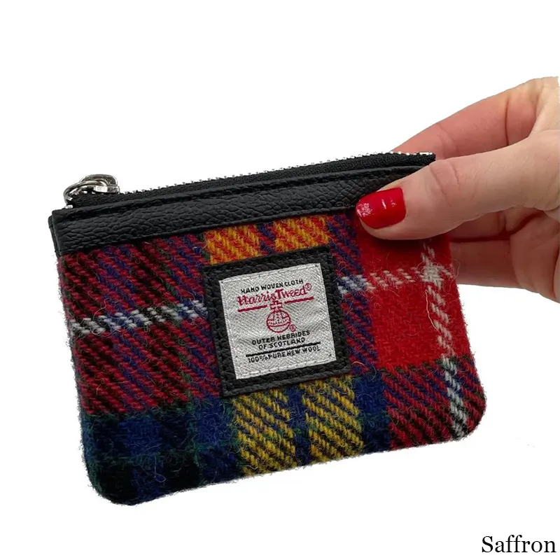 B40298 SAFFRON Colour Handcrafted Harris Tweed Coin Purse Lifestyle Gaelsong