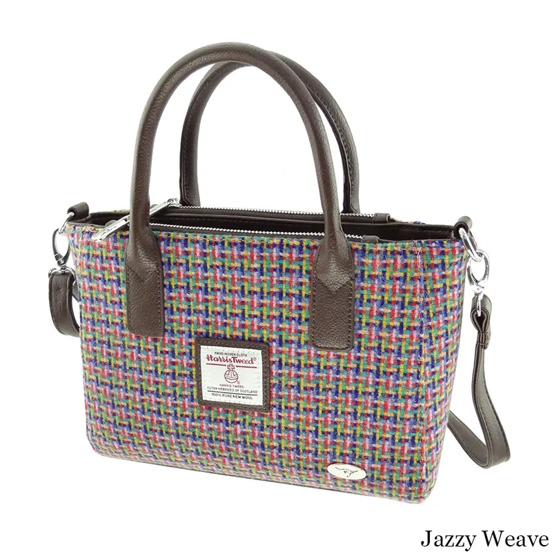 B40300 JAZZY WEAVE Colour Genuine Handwoven Harris Tweed Brora Bag Gaelsong