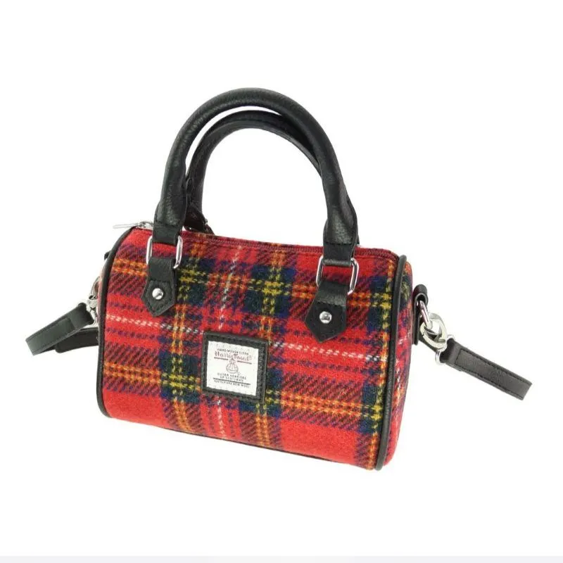 B40305 Mini Harris Tweed Plaid Bowling Bag Royal Stewar Gaelsongt