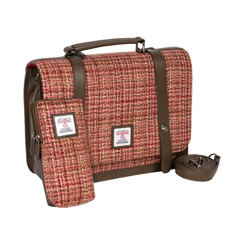 Set of Harris Tweed Messenger Bag & Glasses Pouch