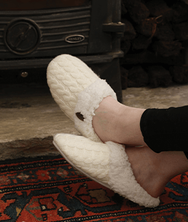 Cozy Merino Wool Aran Slippers