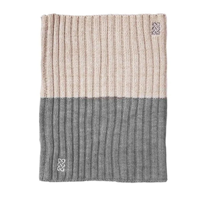 B90182 Sustainable Celtic Snood in Grey Studio View Gaelsong