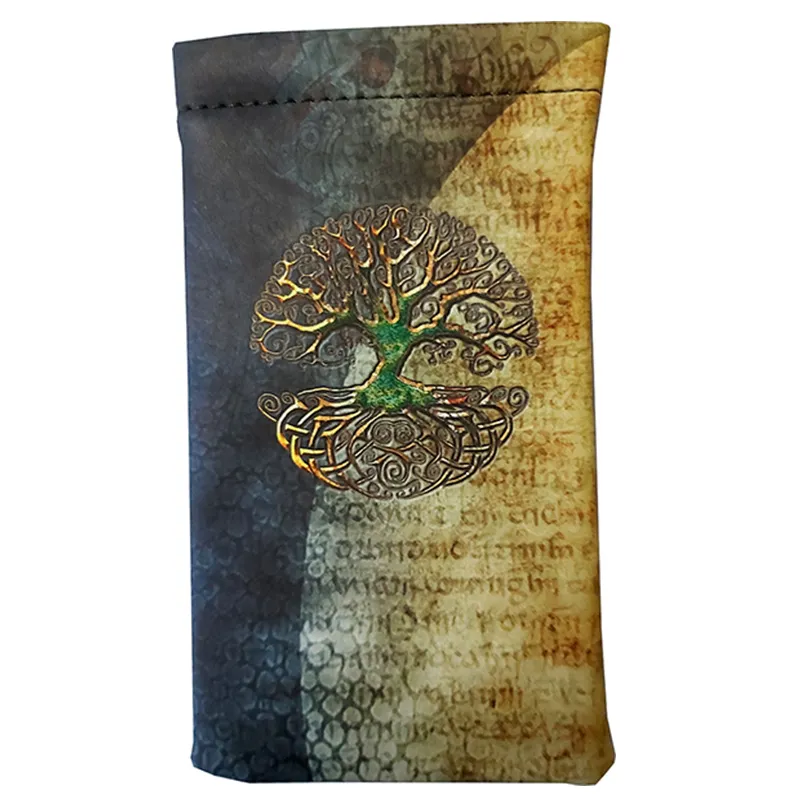 B90197 TREE OF LIFE Colour Irish Designed Vegan Leather Glasses Pouch Gaelsong