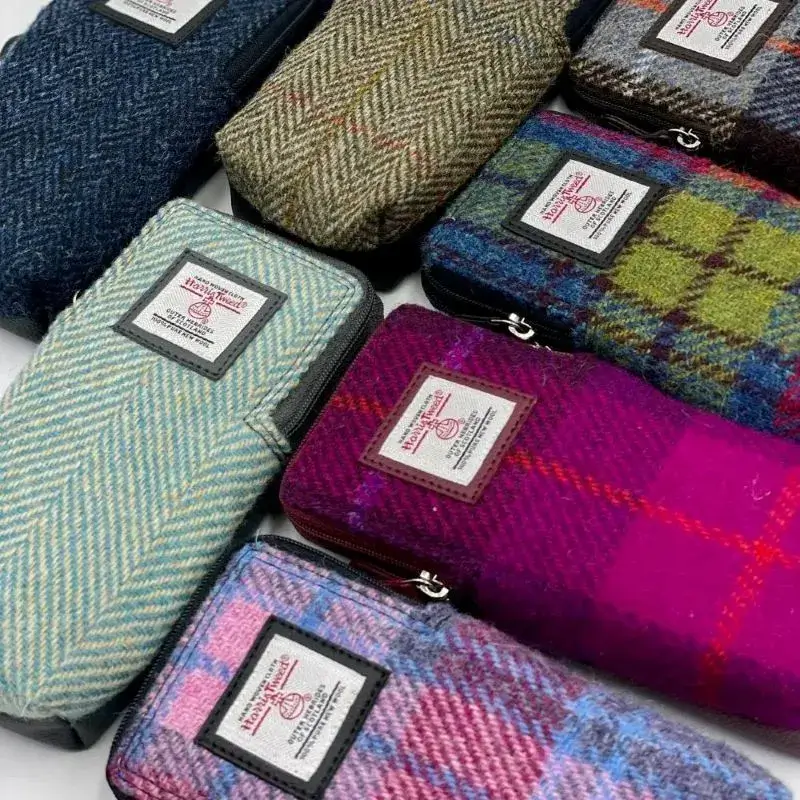 B90206 All Colours Handwoven Harris Tweed Double Glasses Case Gaelsong