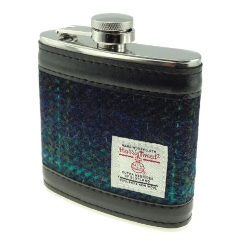 Harris Tweed Scottish Tartan Hip Flask 