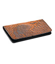 Druid's Oak Checkbook Cover Brown Leather 3 Gaelsong