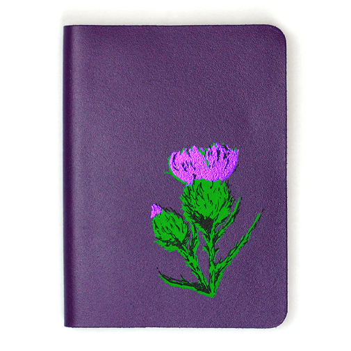 Small Scottish Thistle Leather Journal