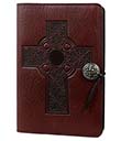 Refillable Celtic Cross Leather Journal