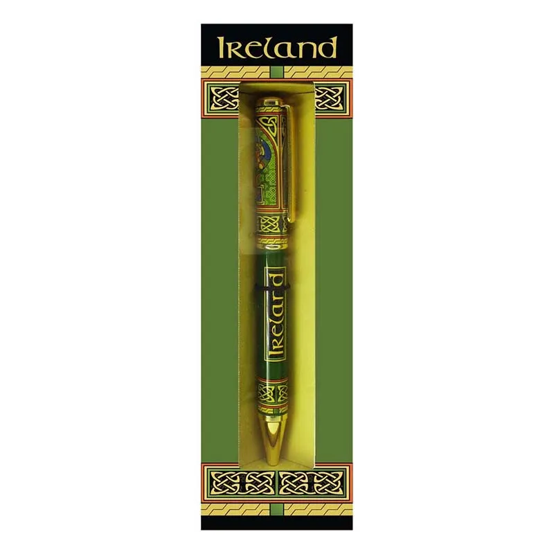 C18007 Celtic Peacock Ballpoint Pen Packaging Gaelsong