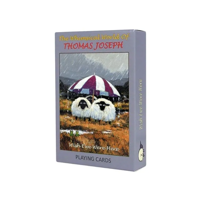 C90005 WISH EWE WERE HERE Irish Sheep Playing Cards Gaelsong