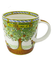 Celtic Tree Of Life Mug Made of Bone China White Green Gaelsong