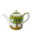 Celtic Tree Of Life Teapot Made of Bone China White Green Gaelsong
