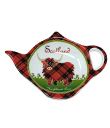 Highland Cow Tea Bag Holder Made of Bone China Red White Gaelsong
