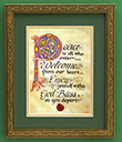 Peace to All Print, Gilded Frame Gaelsong