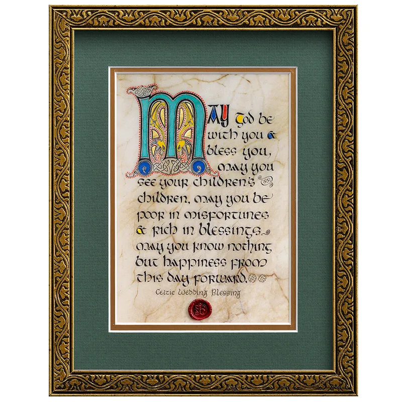 Wedding Blessing Art Nouveau Celtic Wall Print