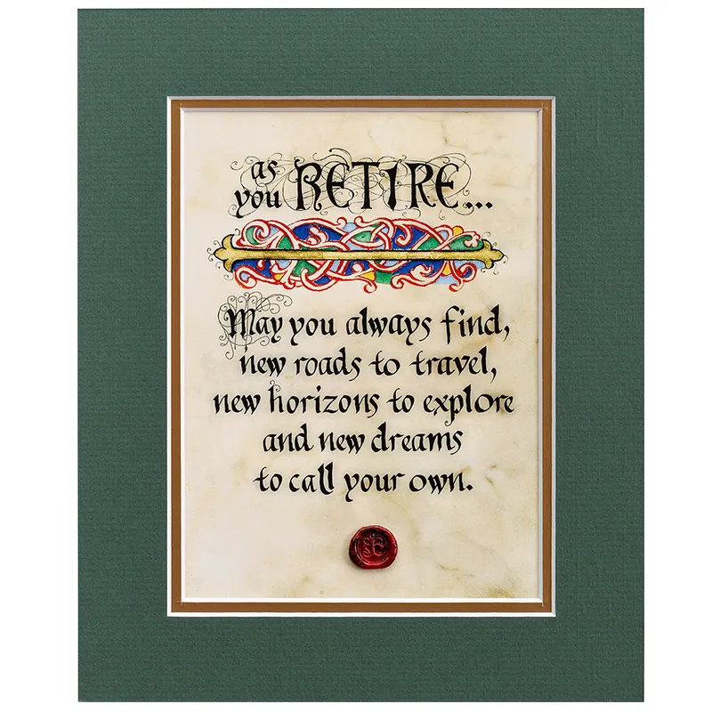 Retirement Blessing Gaelic Wall Art