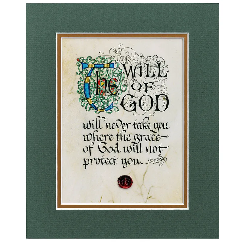 D10964 UNFRAMED Colour The Will of God Gaelic Irish Wall Art Gaelsong