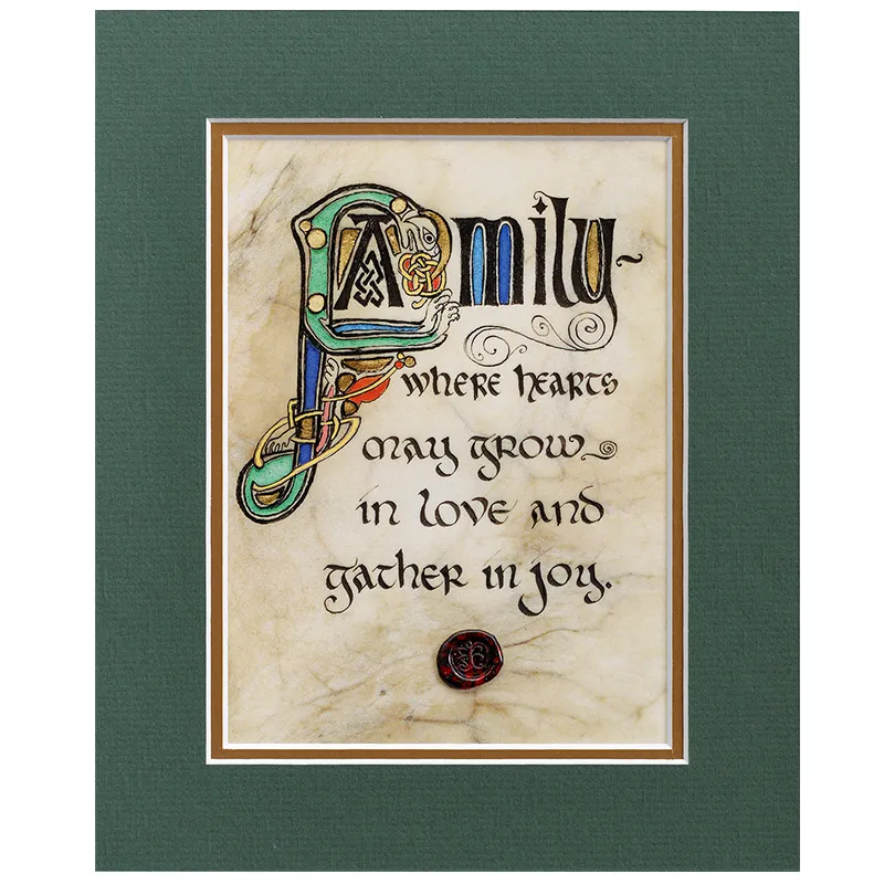 Traditional Family Blessing Celtic Inspired Art