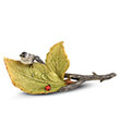 Tiny Bird & Ladybug on a Twig