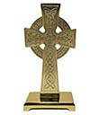 Brass Standing Celtic Cross view 1